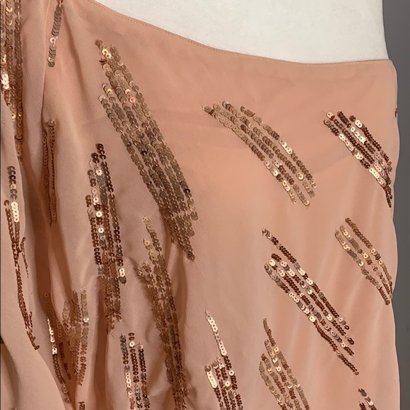 Pink Sequined One Shoulder Plus Cocktail Dress 14W - Picture 4 of 12